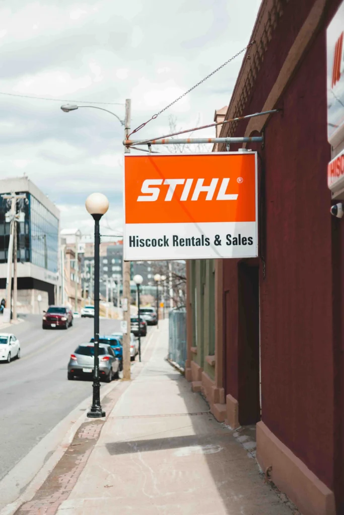 Stihl sign on the street