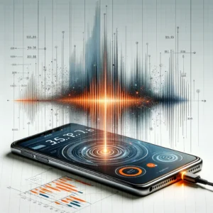 scientific-looking sound wave with data points