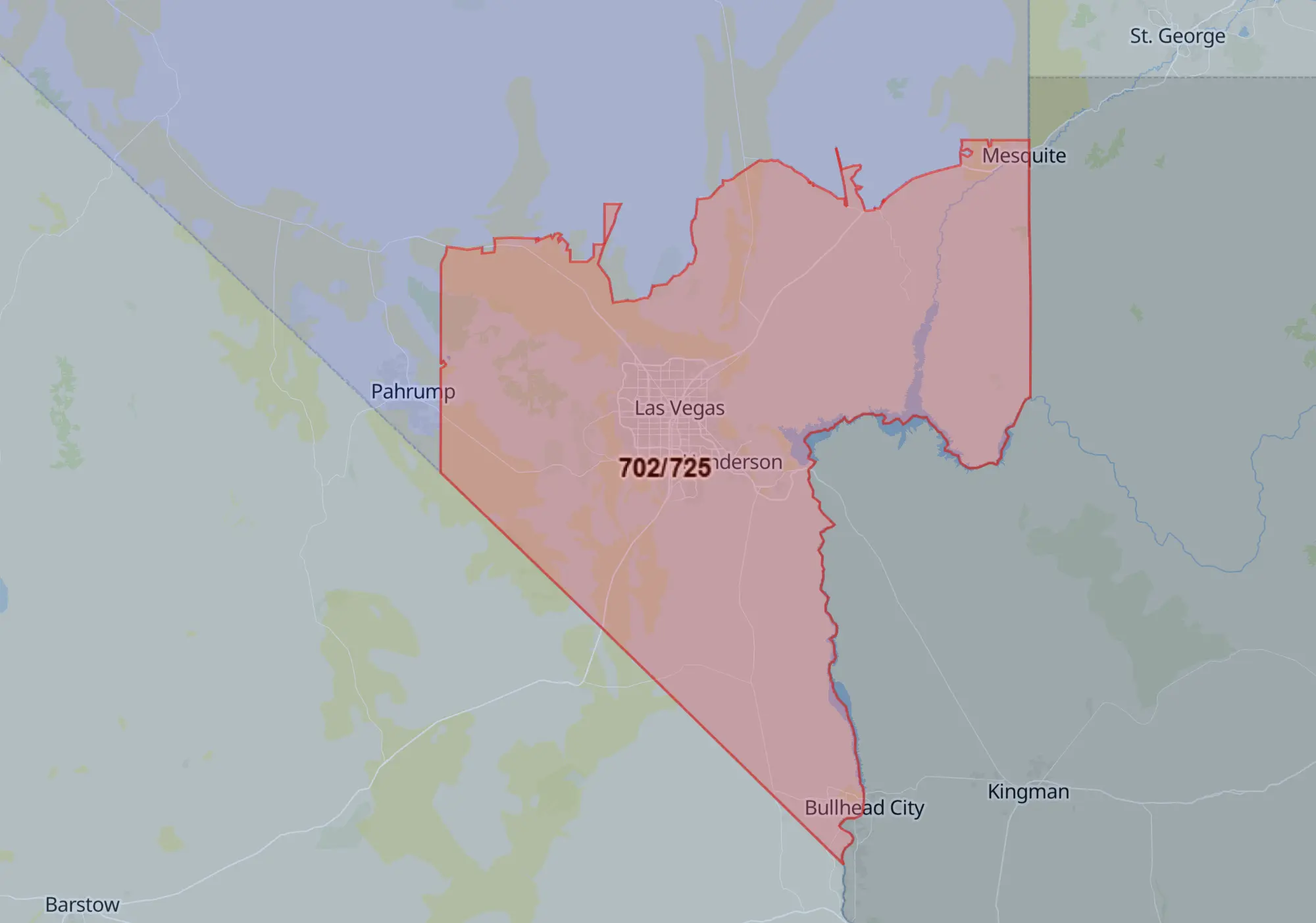 702 area code map