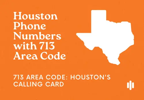 713 Area code is for Houston, Texas